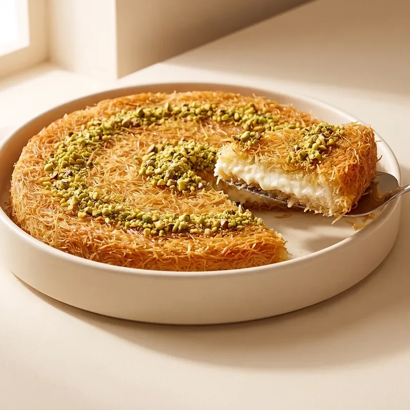كنافة بالقشطة والفستق