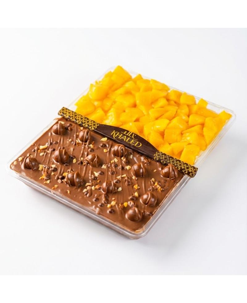 طبق كنافة نص مانجو و نص روشيه