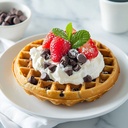 waffle by strawberry