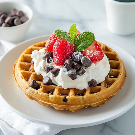 waffle by strawberry